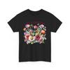 Seasonal Flowers T-shirt Tops Tees Unisex | Colorful Blooms & Nature Lover Tee | Butterfly Shirt