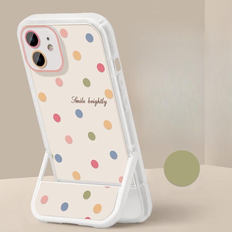 Ins Feng Love Iphone16promax Apple 15 Invisible Bracket 14 Mobile Phone Case 13 Cute XS/XR Polka Dot