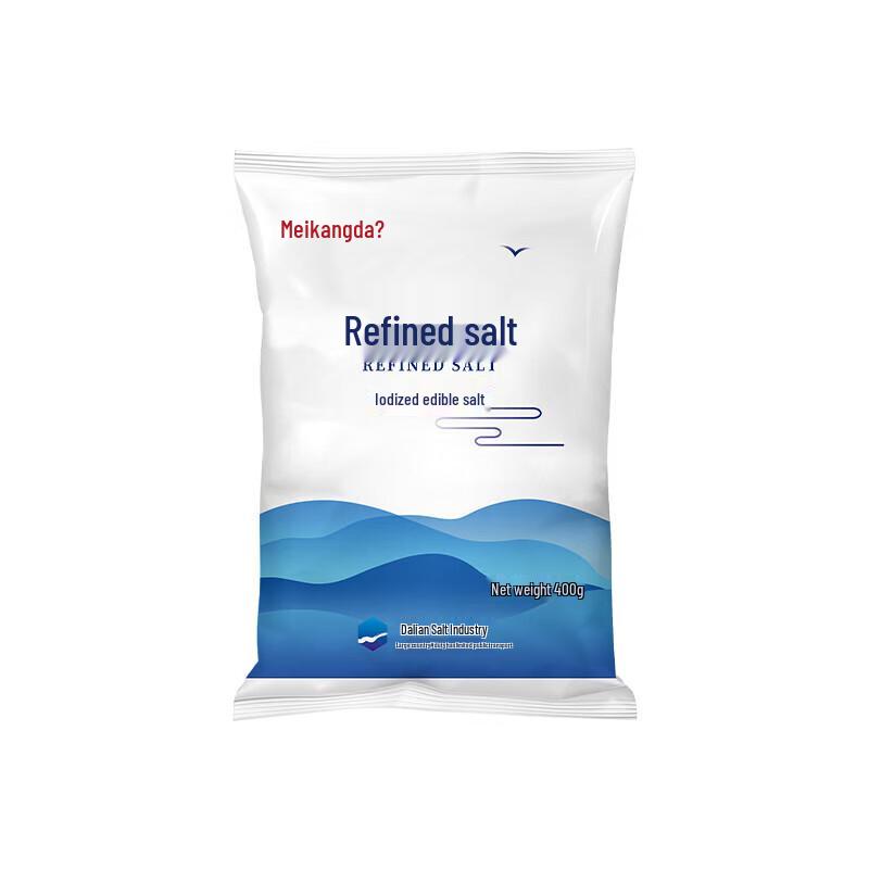 Meikangda Refined Iodized Edible Salt, 400g x 6 Bags