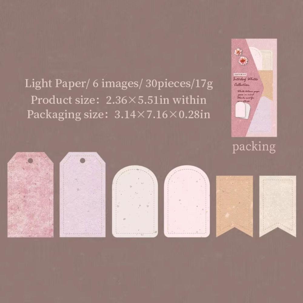 30Pcs Vintage Texture Vintage Label Scrapbook Material Hallowed Out Memo Pad DIY Scrapbooking