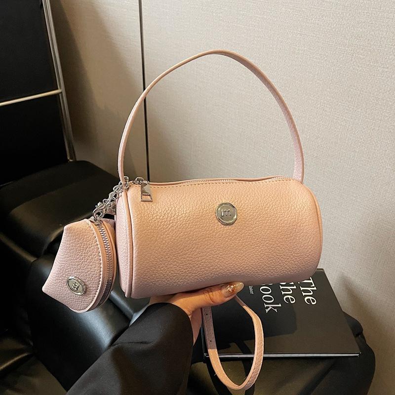 Premium bag women's new handbag popular shoulder bag fashion commuter messenger cylinder bag