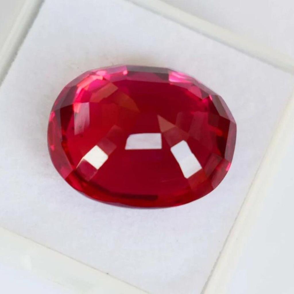 Natural Red Ruby Loose Gemstone Oval Shape 9.55 Ct for Jewelry Making and Gem Collections