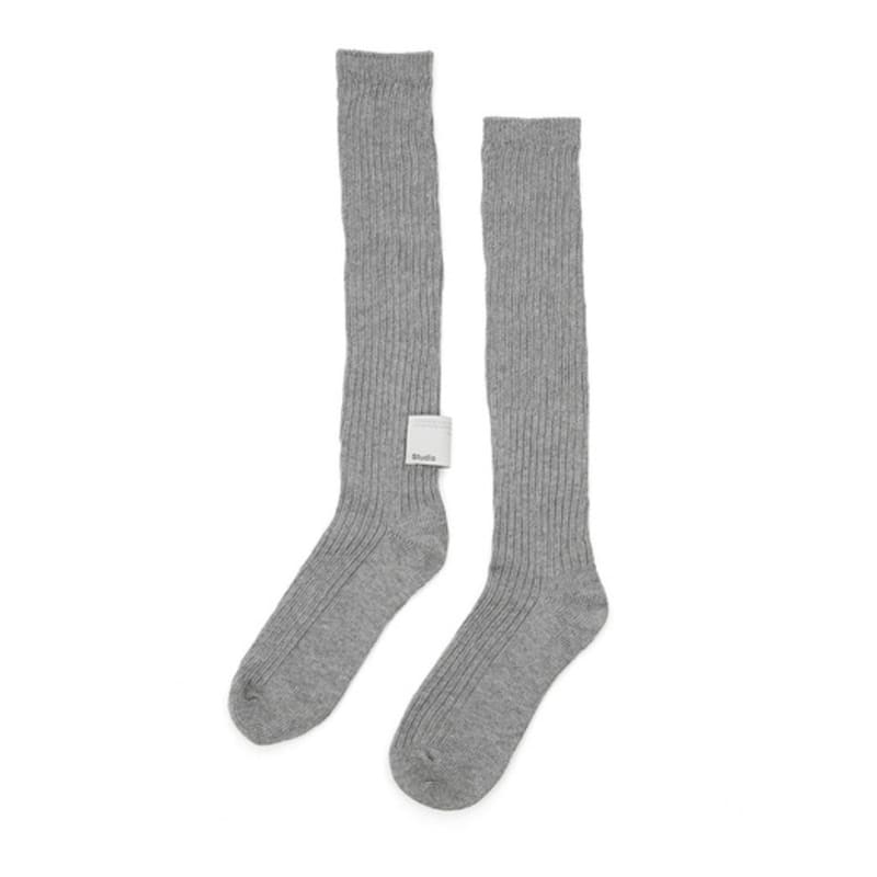 UNDERCONTROL STUDIO STRUCTURE KNEE SOCKS / S LABEL / Grey
