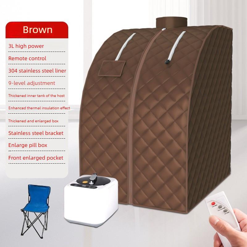 Household Portable Steam Sauna Kit Portable Folding Sweat Steamer Whole Body Steam Cycle Sauna Bath Box