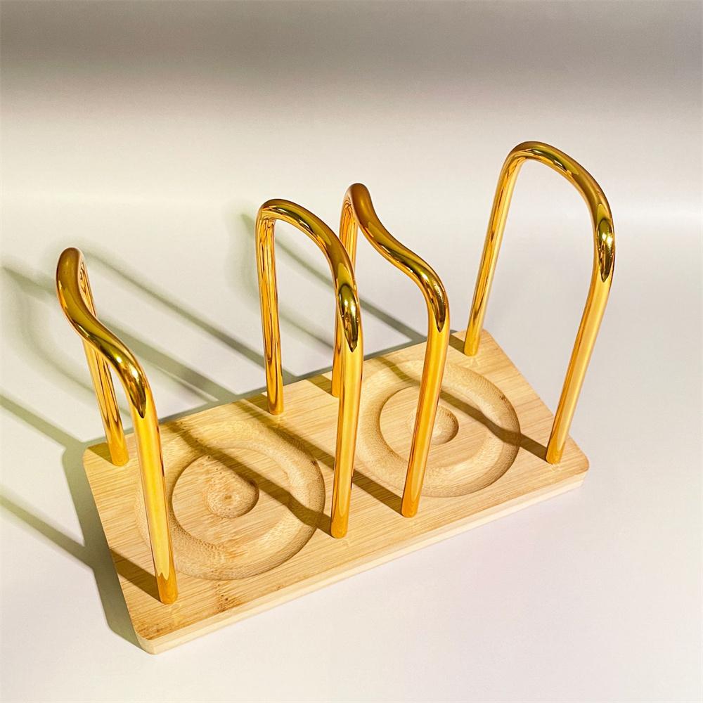 Disposable Cup Storage Holder Wooden Water Cups Dispenser  Rack Shelf with Longer Stick Tableware Organizer for Restaurants Bar