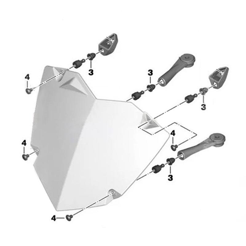 A16P-Motorcycle Headlight Guard Headlight Guard For BMW R1250GS Head Light Protector Cover