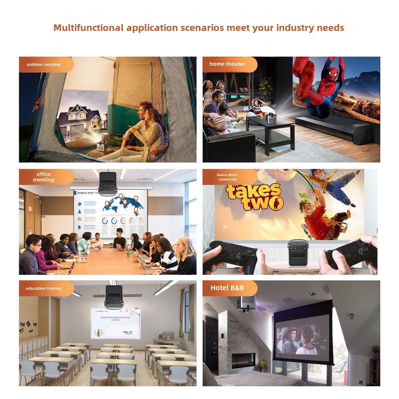 M1 Portable Smart Home Projector, 1080p Ultra-Clear for Living Room & Bedroom