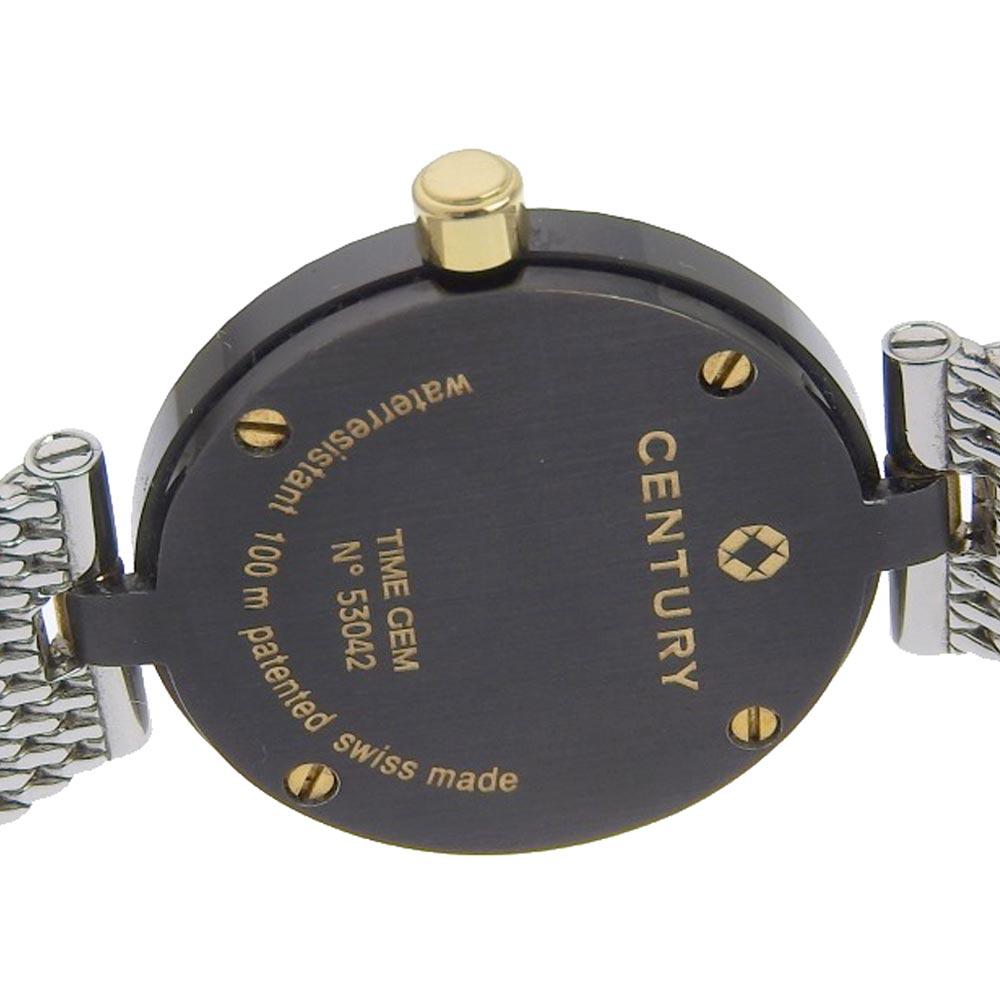 CENTURY Time gem Watches 1P diamond Silver WhiteDial Stainless Steel Quartz Analog display Women Used