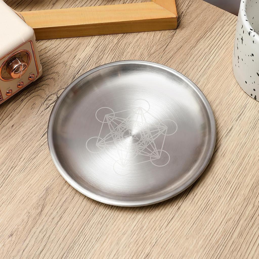 Offering Bowl Ritual Plate Great for Altar use, Shamanic Wicca Ritual, Incense Burner, Smudging, Decoration (Metatron)