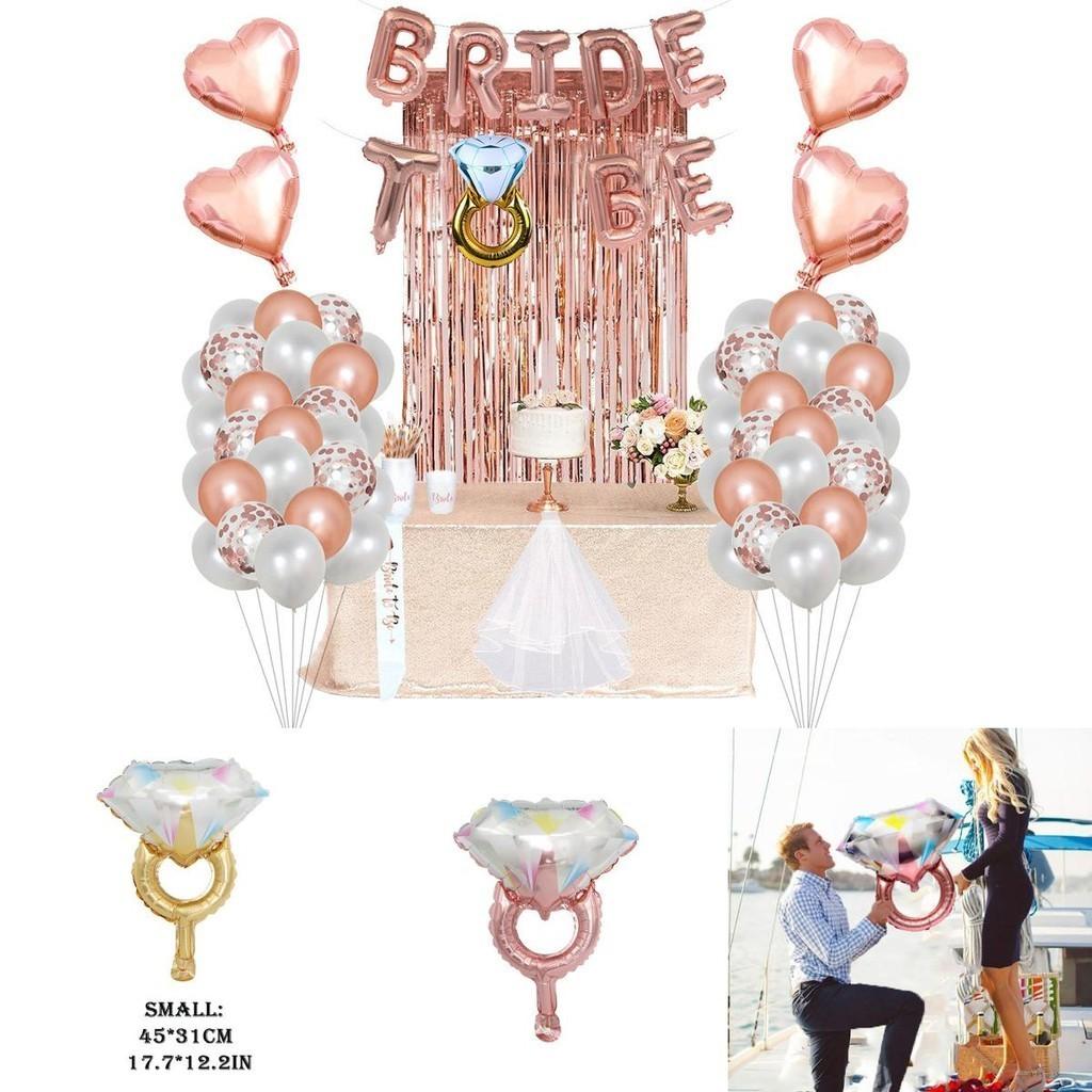 Wunderschöne Diamantringförmige Folienballons für Verlobung Hochzeitsdekorationen