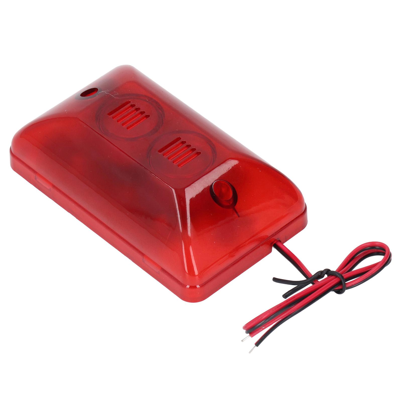 

Sound Light Alarm Strobe Siren 115dB LED Flashing Light Security Alarm Warning Strobe Siren for Home Indoor Outdoor