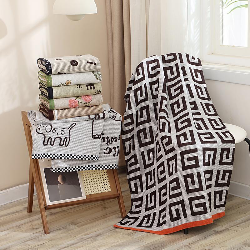 Large size bath towel pure cotton four-layer gauze adult household soft water-absorbing non-linting swimming bath wrap beach towel