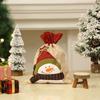 Cartoon Santa Snowman Deer Christmas Gift Bag Dimity Multicolor Christmas Apple Bag Large Capacity Two Sizes