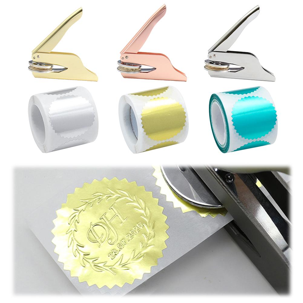 DIY Samolepka na ozubené kolo Ruční kleště Kovové výlisky Ražební kleště pro Party Hlavičkový papír LOGO Svatba Obálka Kůže