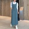 ZANZEA Damska Elegancka Kwadratowy Dekolt Bez Rękawów Casualowa Sukienka Na Ramiączkach