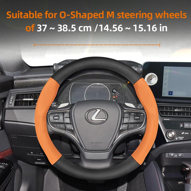 For Lexus Carbon Fiber Texture Perforated Leather Steering Wheel Cover Is 250 350 Rx 330 Nx Gs Es  Lx 570 Gx 460 Rx400h Ct200h