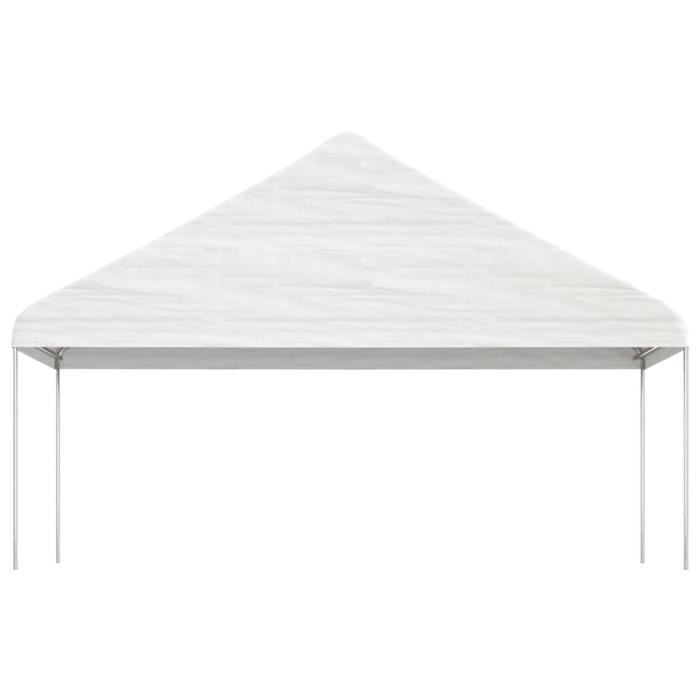 VidaXL Belvédère avec toit blanc 8,92x5,88x3,75 m polyéthylène 3155520