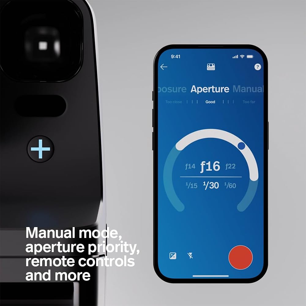 Polaroid Now+ 3rd Generation I-Type Instant Film Camera - Bluetooth Connected App Controlled - Camera Only, No Film (Black)