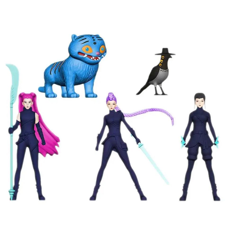 Kpop Demon Hunters Blind Box Figure Toy Set, Collectible, Derpy Tiger, Rumi, Mira, Zoey, Christmas Dolls for Fans, 1-24Pcs