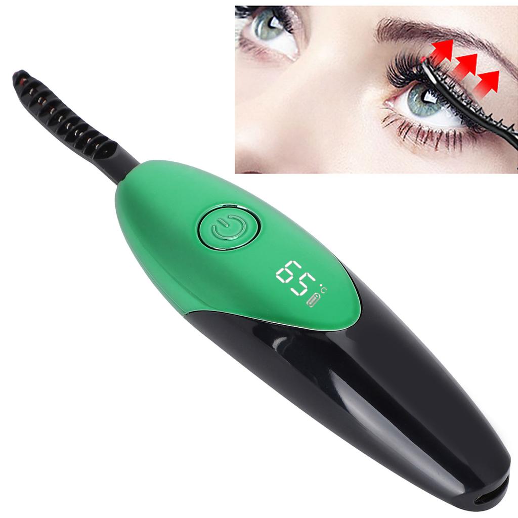 Electric Hted Eyelash Curler Digital Longlasting Electric Eyelash Curler for Women(  Red )