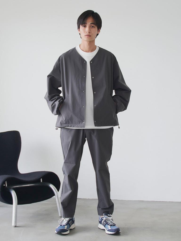 Cohen Hiker Tech Collarless Jacket (Wrinkle-Resistant, Stretch, Water-Repellent, Washable) 75606000002 0950 BLACK(09) M