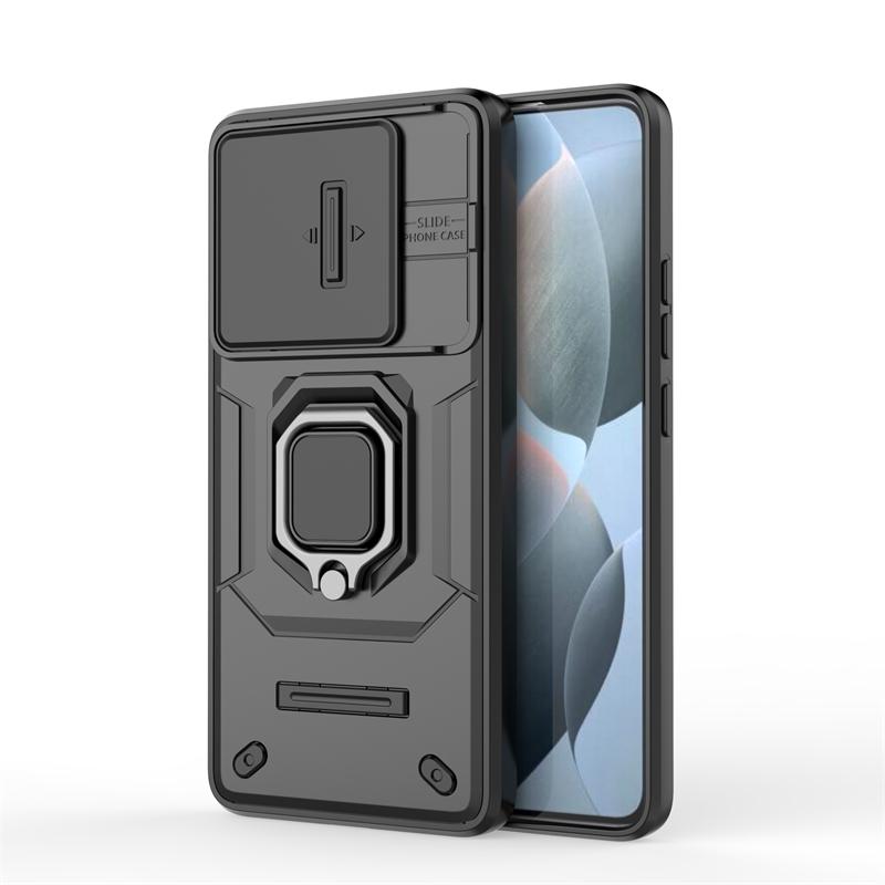 Shockproof Case For Xiaomi Poco X6 Pro Case For Poco X6 M6 F6 Pro Ring Holder Magnetic Cover For Poco X6 Pro 5G Push Window Case