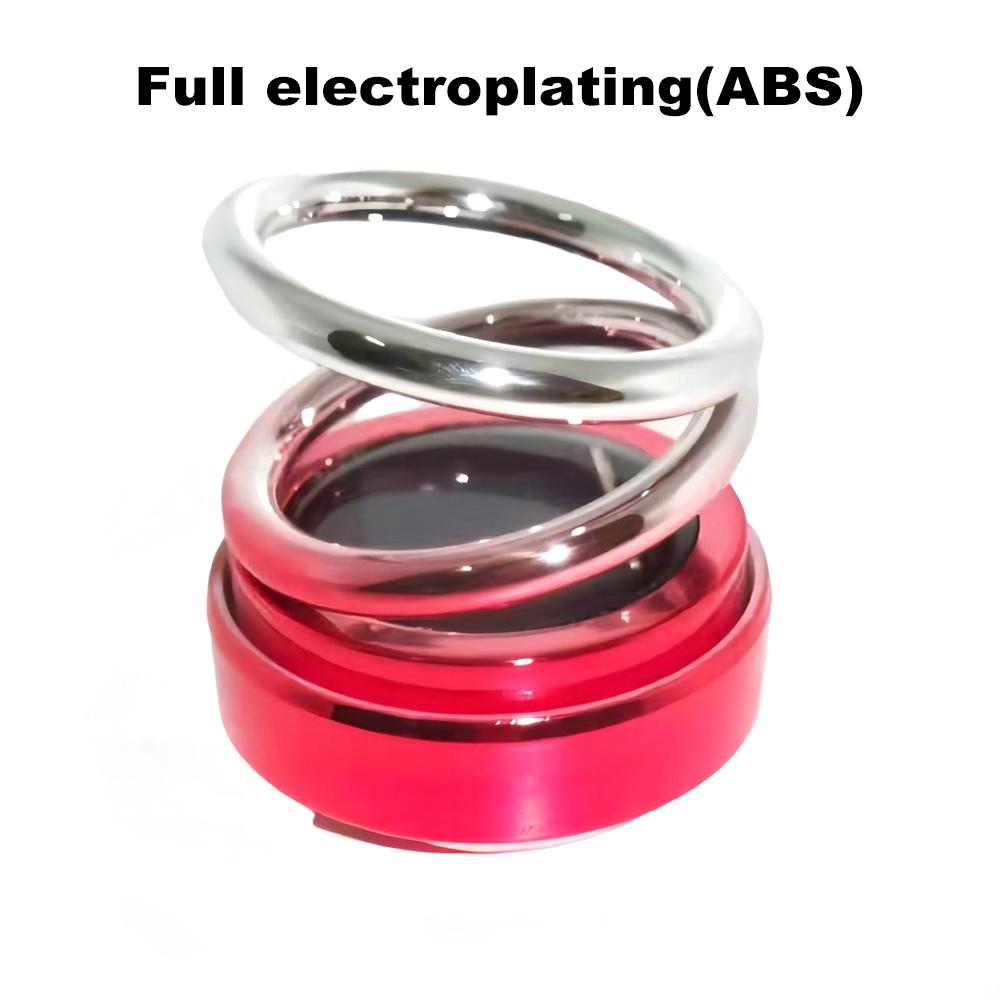 Automobilový solární rotační aromaterapeutický osvěžovač vzduchu s dvojitým kroužkem, difuzor pro interiérové ​​doplňky pro dekoraci domu v autě