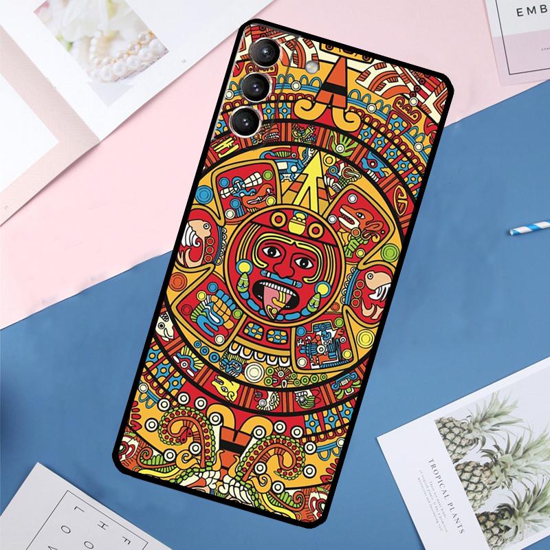 Mayan Calendar Case For Samsung Galaxy S25 Ultra S21 S22 S23 S24 Ultra S9 S10 Plus S20 FE S25 FE Back Cover