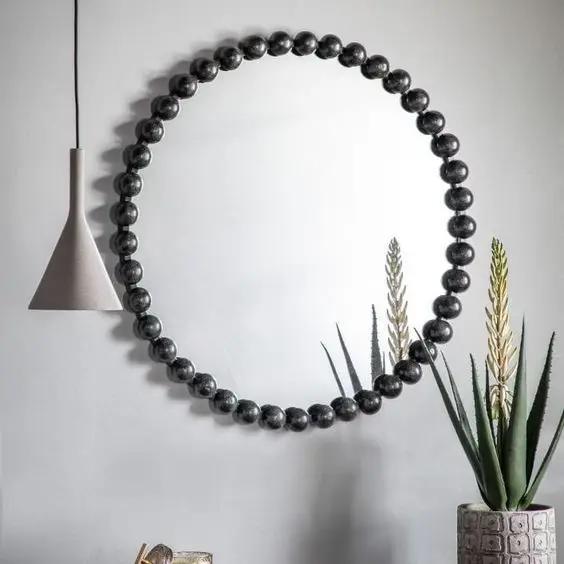Nordic porch mirror wall-mounted bathroom French wall-mounted decorative mirror round dressing mirror