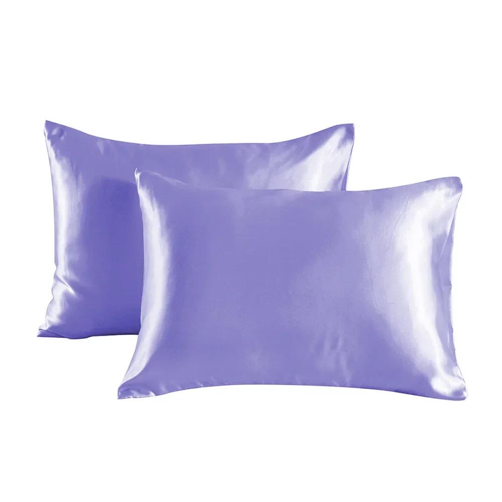 satin pillowcase smooth 1 household simple multicolor solid pcs satin large silk color bedding household pillowcase