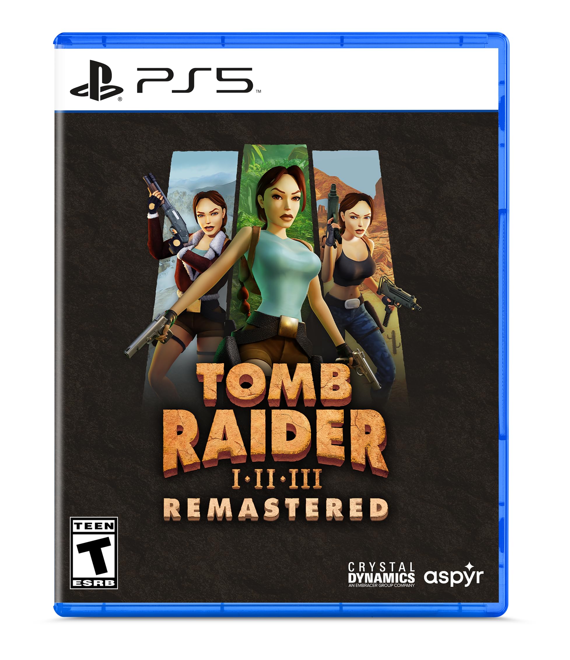 

Tomb Raider Remastered с Ларой Крофт в главной роли North PS5 I-III (Импорт Америка) - синий