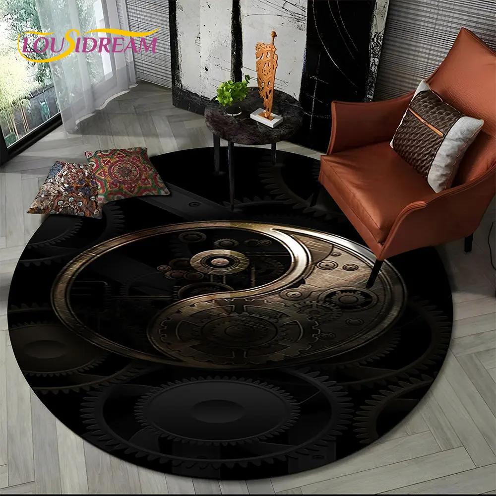 3D Chinese Tai Chi Bagua Yin Yang Round Area Rug,Carpet Rug for Living Room Bedroom Sofa Playroom Decor,kids Non-slip Floor Mat