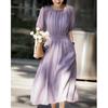 French Holiday Style Elegant Romantic Long Skirt for Women Summer Slim Waist-hugging Big Sway Dress