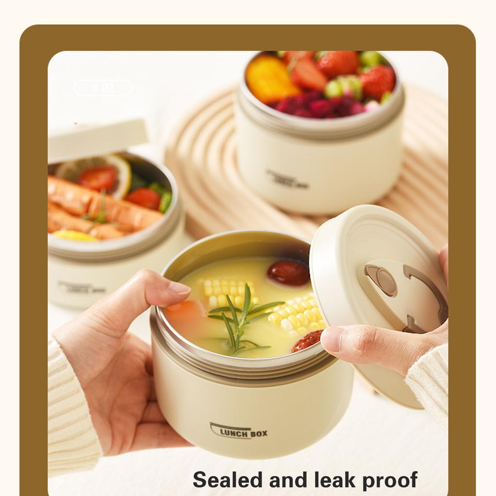 Leakproof Hot Food Bento Lunch Box Leakproof Stainless Steel Bento Lunch Set Insulated Container with Bag for Adult