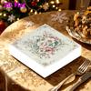 20pcs Disposable Napkins with Flower Pattern Print for Wedding,Parties,and Daily Use for Thanksgiving Fall Christmas Table Decoration