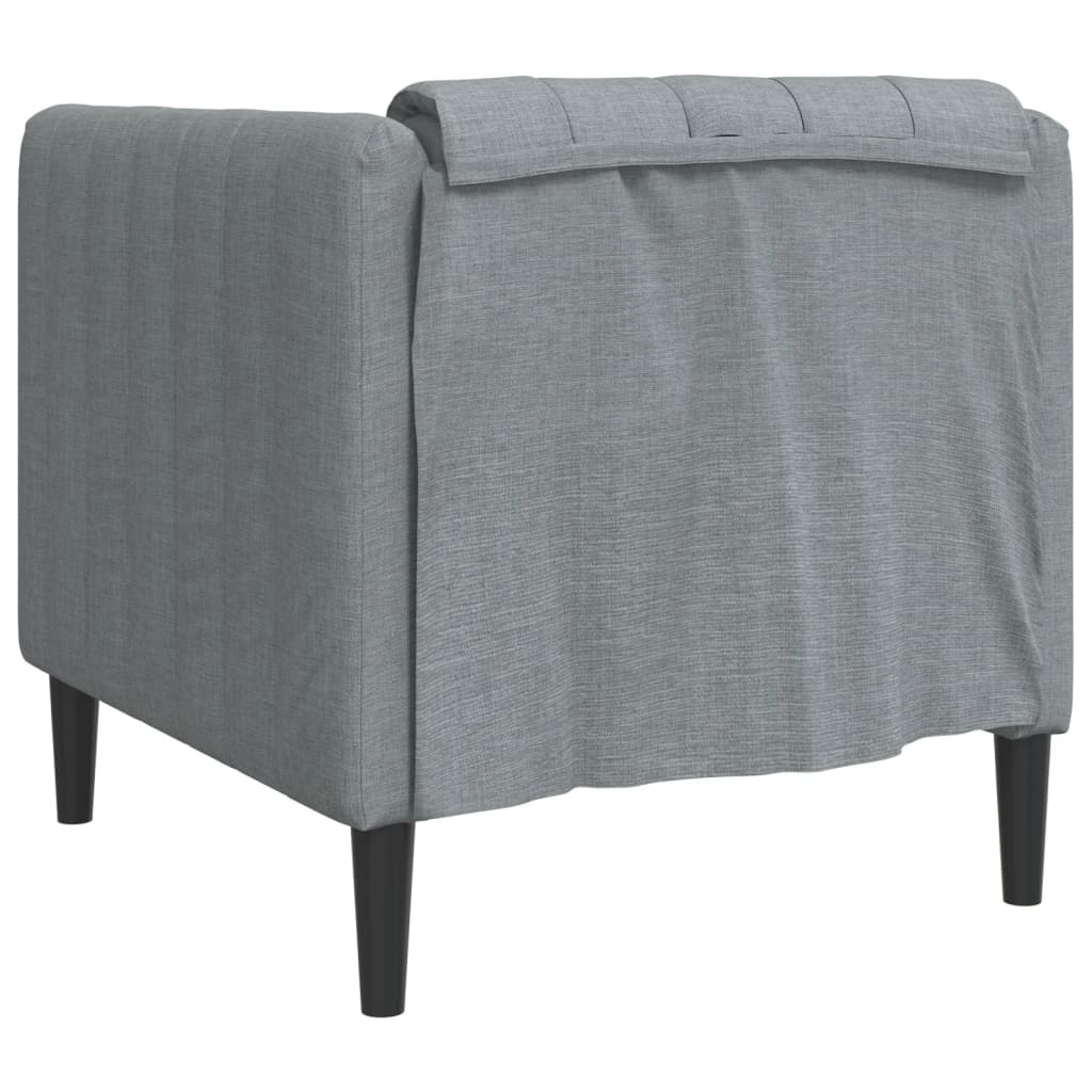 Armchair Light Grey Fabric