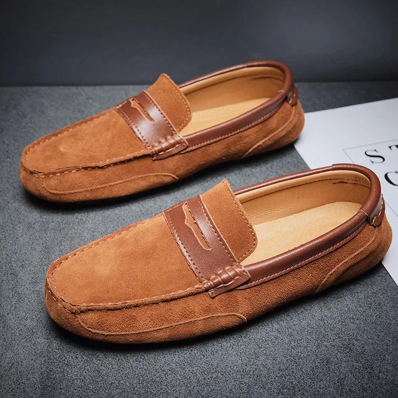 Fashion Leather Men Casual Shoes Spring Autumn Mens Loafers Shoes for Men Leather Driving Moccasins Comfy Men's Shoes