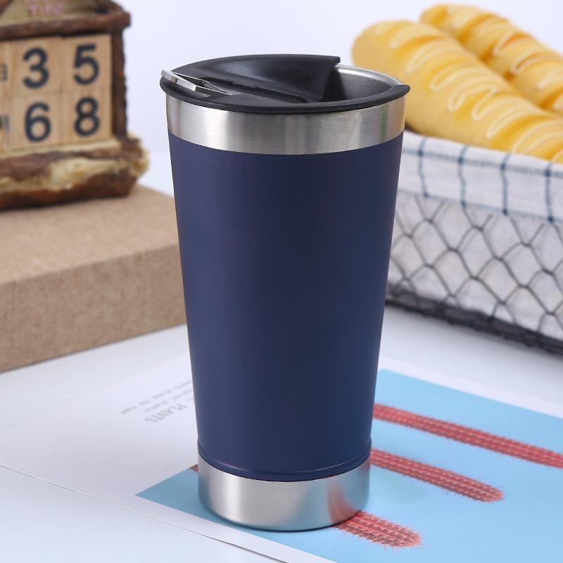 Kapacitet Affärsölmugg304 Rostfritt Stål Vakuum Portabel Bilmugg med Kapsylöppnare Ölmugg Stor Kapacitet Affärsölmugg