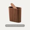 Solid Wood Paper Basket Nordic Wooden Trash Can Large-capacity with Lid Kitchen Trash Can Creative Kitchen Storage Supplies