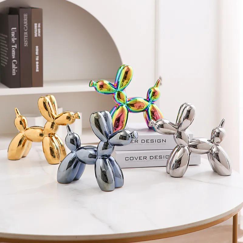 Northern Light Luxury Wine Cabinet & Puppy Ornament for Living Room and Office