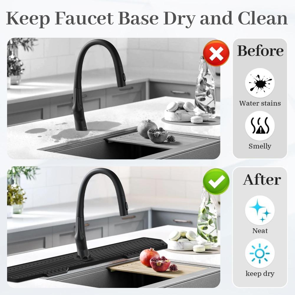 Kitchen Sink Splash Guard Silicone Draining Mat for Sink Sink Protectors for Kitchen Sink Mat Splash Guard Kitchen
