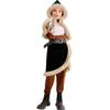 Children's Medieval Dark Viking Female Warrior Costume, Halloween Christmas Costume