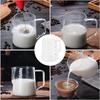 jojofuny Coffee Milk Frothing Pitcher Glass Measuring Cups Mixing Glass Mug with Handle 500ml for Espresso Steaming Measure Latte Art Measuring Cup