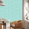 Polynesian Geometric Pattern Wallpaper Mint and Sea 50x1000