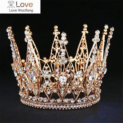Mode Pageant Braut Tiara Strass Krone Haar Zubehör Hochzeit Haar Schmuck Show Kleid Kopfschmuck Königin Diadem Prom