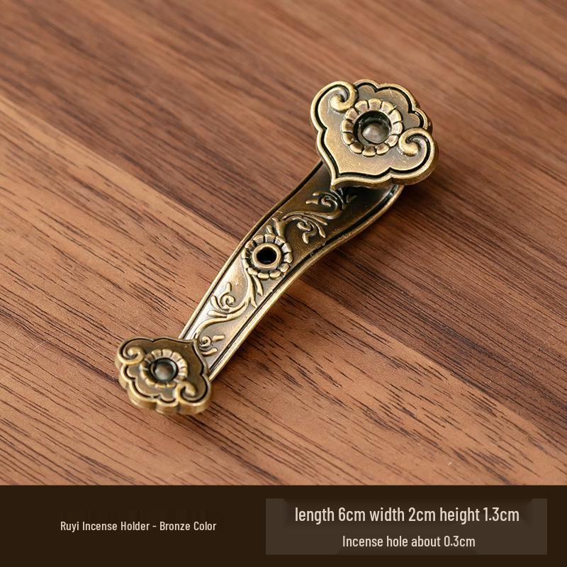 Antique Double-Layer Lotus Incense Holder for Tea Ceremony and Buddha Incense, Multi-Porous Sandalwood Line Burner.