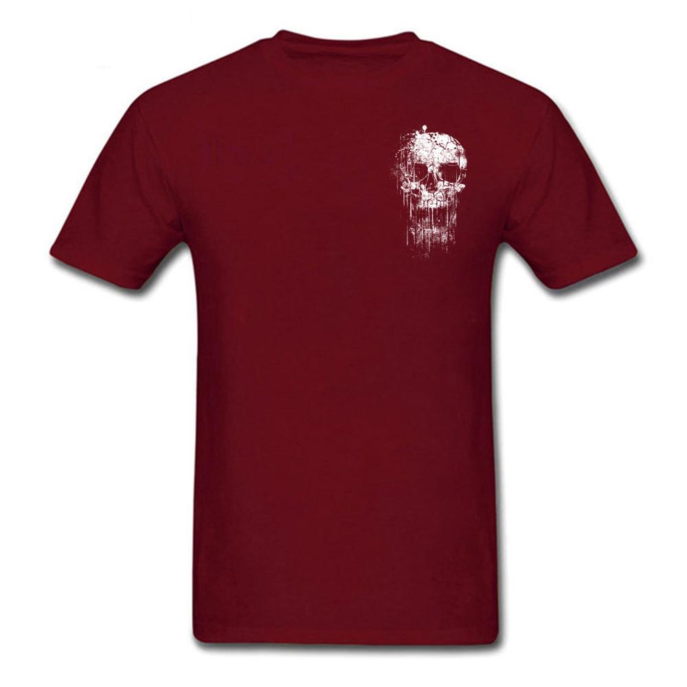 Cooles Totenkopf T-Shirt Neues Design Kurzarm Herren T-Shirts Berühmte Marke Mode Sommer T-Shirt Rundhalsausschnitt Kostenloser Versand