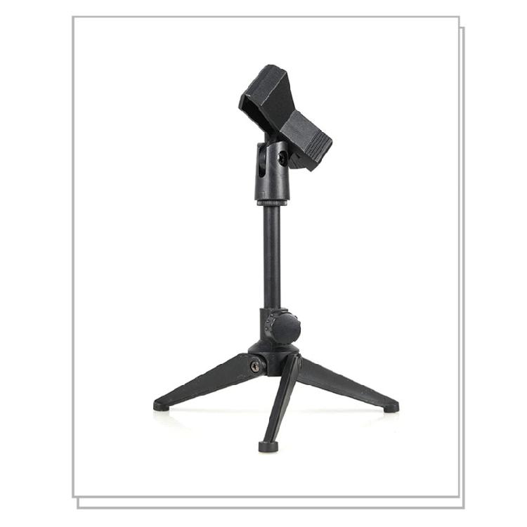 Foldable Microphone Stand Tripod Holder With Stable Base Supports 1.5kg Weight For Professional Voice Recording