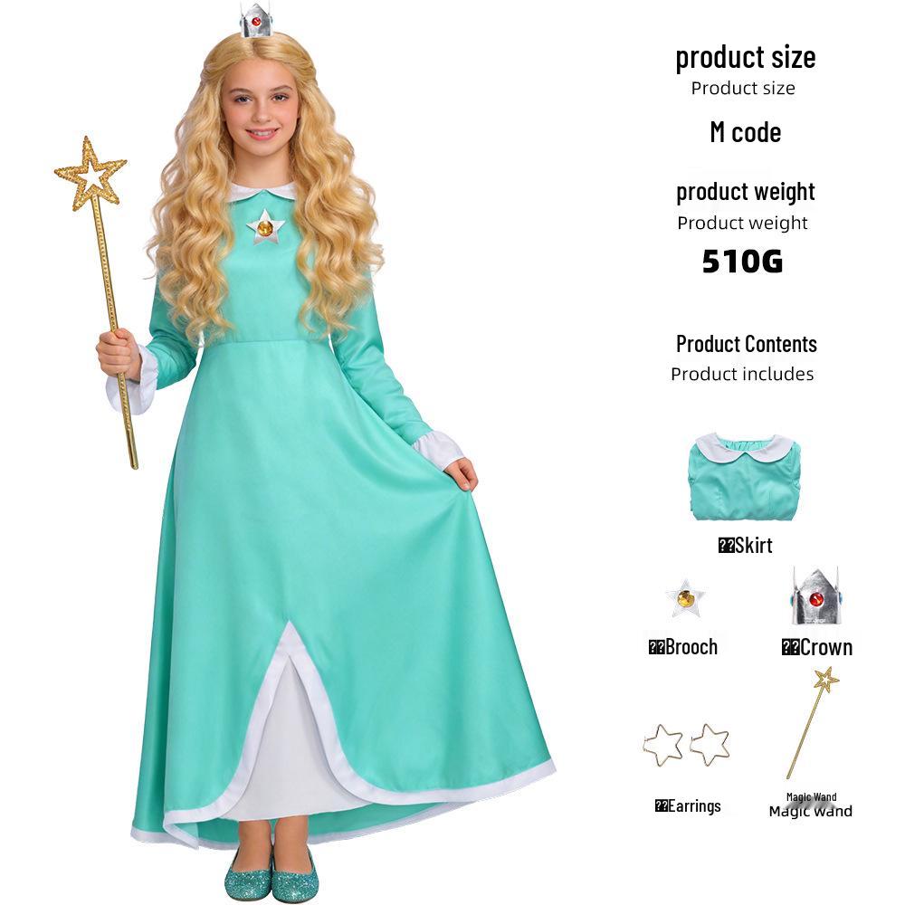 Princess Peach & Daisy Halloween Cosplay Costume Set Child 140