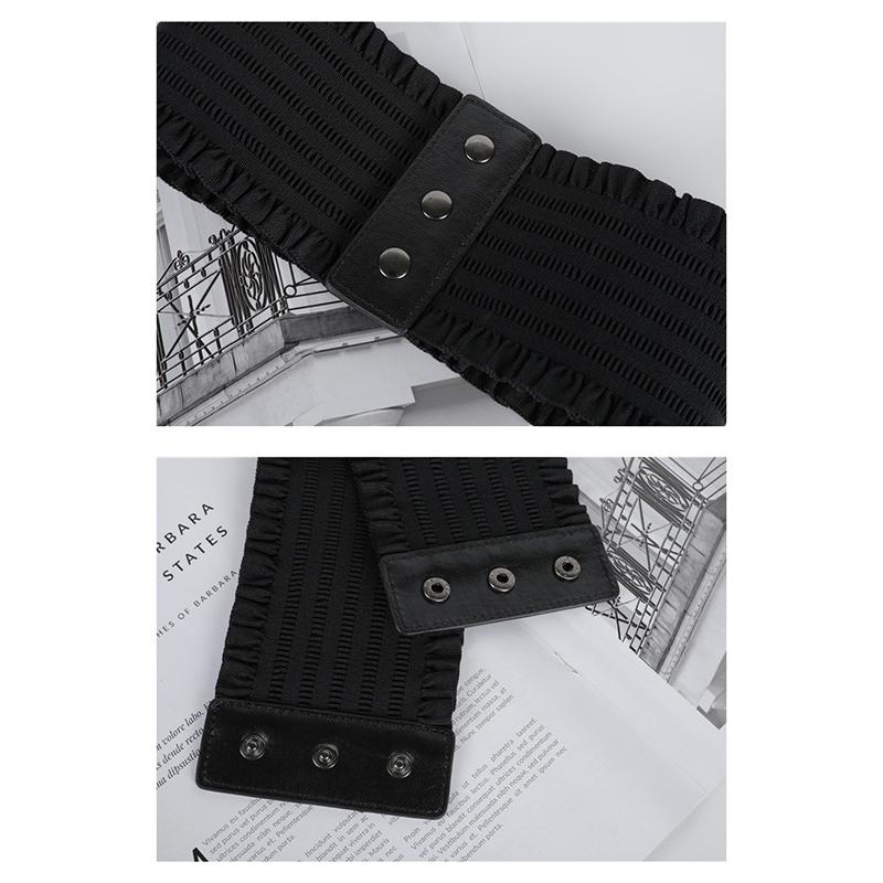 New Simple Design Women's Elastic Wide Waistband Hemline Decoration Cummerbund Ladies Overcoat Belt For Women